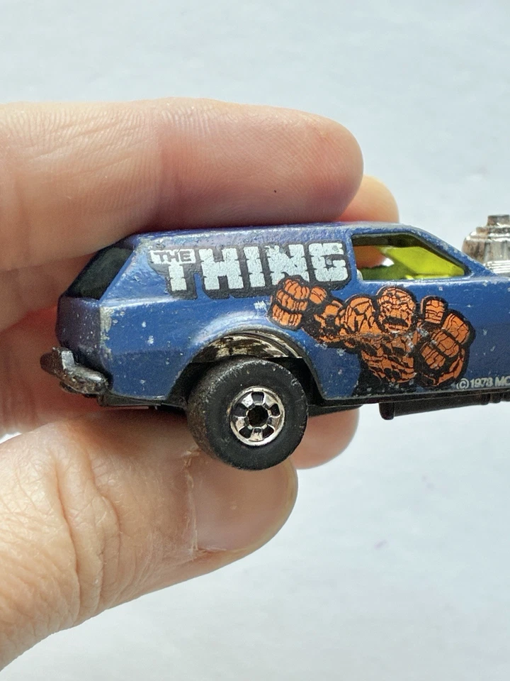 Hot Wheels Heroes 1978 The Thing Poison Pinto Hong Kong Marvel Blackwalls Blue - Image 4 of 4