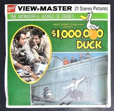 1,000,000 Duck View Master Packet B506 3 Reel Set Book Walt Disney Movie 1971