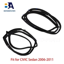 Left & Right Front Door Seal Weatherstrip Set For Honda Civic Sedan 2006-2011