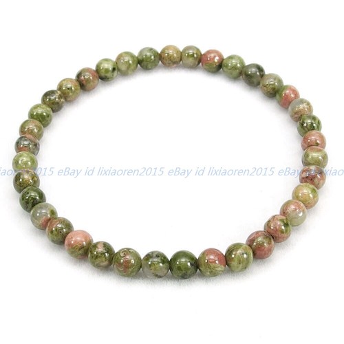 Stretchy 4mm Beads Bracelets Natural Gemstone Crystal Healing Reiki Amulet - Picture 68 of 87