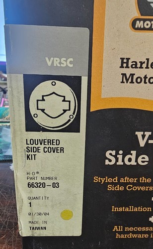OEM Harley Davidson Left Right Louvered Side Covers NOS V-Rod VRSC 66320-03 - Picture 8 of 9