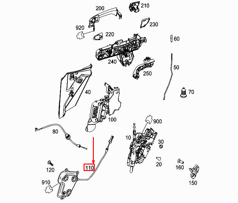 Neu MERCEDES-BENZ ML W166 Türschließassistent hinten links A1667600303 Original
