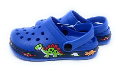Royal Blue Dinosaur - Kid's Clogs Shoes : Style and Comfort for Little feet .