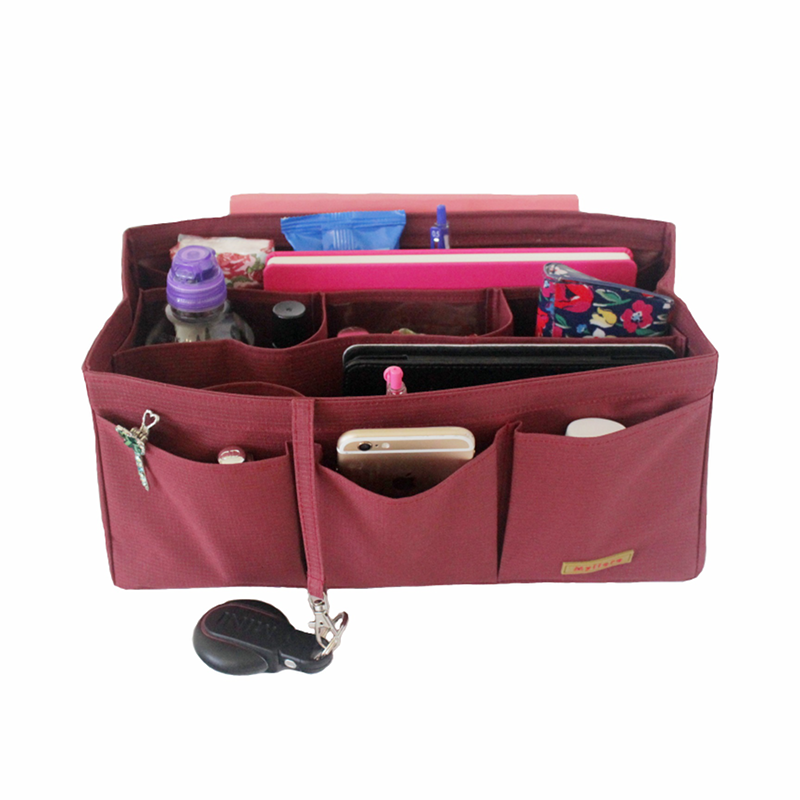 Lckaey Y012, Organizer in feltro per borsa Le Pliage S, rosa, L, 29 x