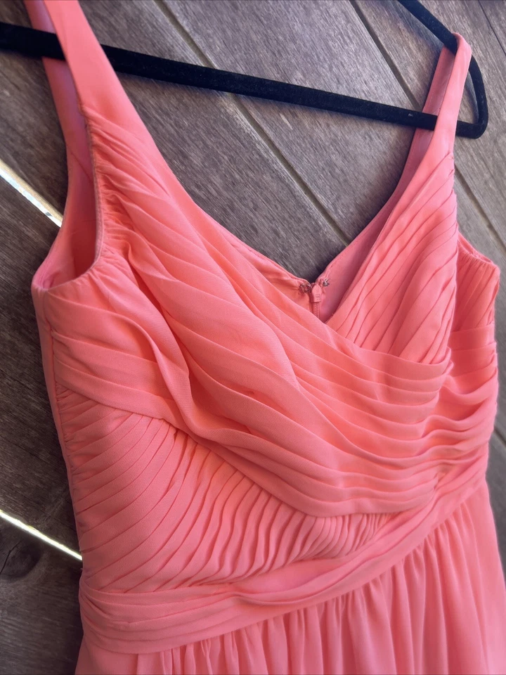 Vestido de novia David para mujer talla 8 coral sin mangas vestido de dama de honor Foto 3 de 3