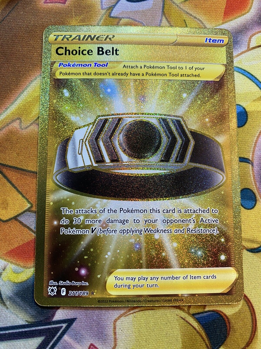 Choice Belt 211/189 Gold Holo Full Art Secret Rare Pokemon Astral Radiance  NM | eBay