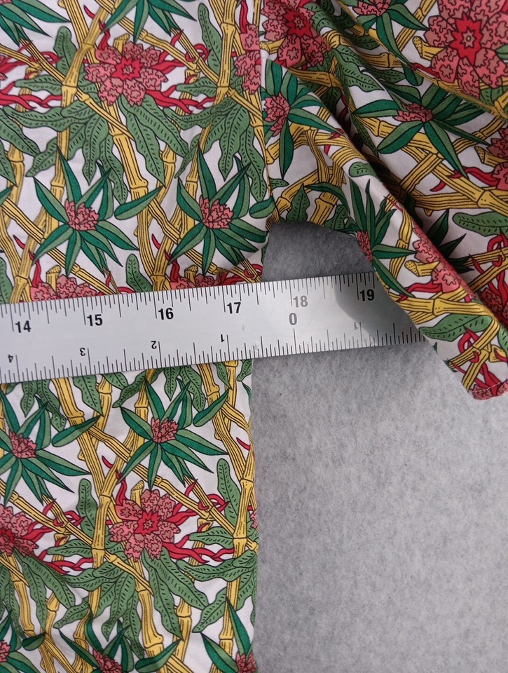 Brooks Brothers Size 0 Bamboo Floral Print Ruffle Bell Sleeves Cotton ...