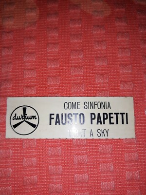 45 giri  solo sticker Papetti fausto- come sinfonia that. promo juke box sticker