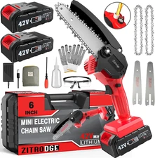 Mini Chainsaw 6Inch Cordless Electric Chainsaw, Portable Pruning Handheld Small 