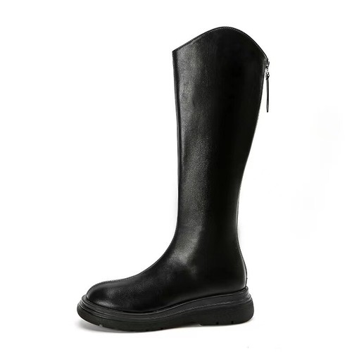 Botas de montar para mujer Chelsea motociclista hasta la rodilla botas altas cremallera zapatos de plataforma - Imagen 11 de 26