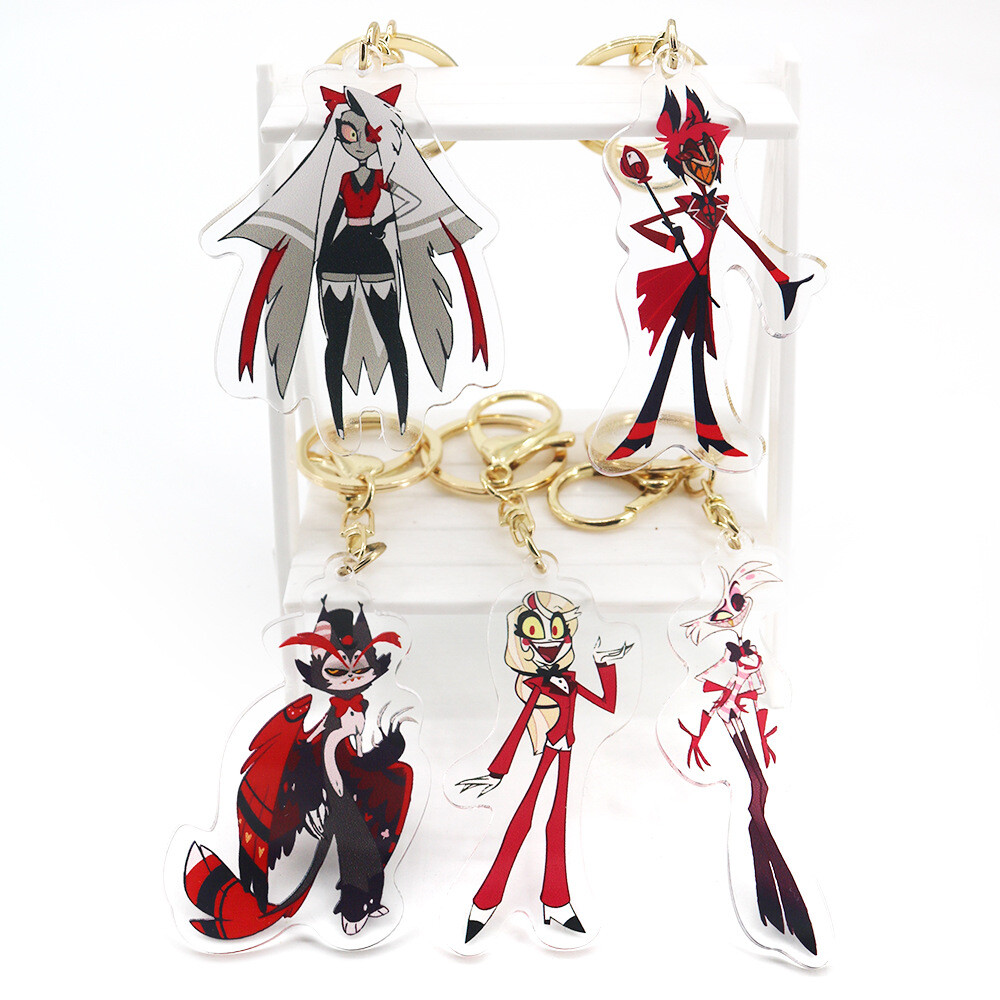 Hazbin Hotel Alastor AD Vaggie Husk acrylic Pendant keychain