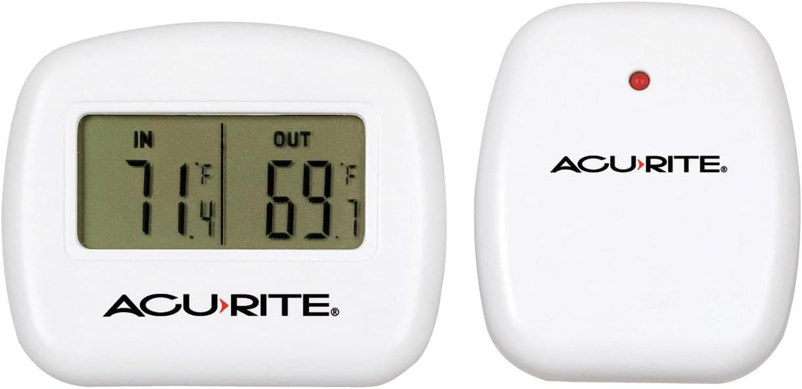 AcuRite Wireless Indoor Outdoor Thermometer LCD Display Accurate Temperature ...