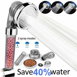 New High Turbo Pressure Shower Head Bathroom Powerful Energy Water Saving Filter