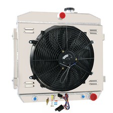 3 Rows Radiator Shroud Fan For 1955-1957 Chevy Bel Air Nomad Del Ray 210150 V8.