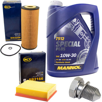 Motoröl Set 5W40 5 Liter + Ölfilter 22550 + Ölablassschraube 15374