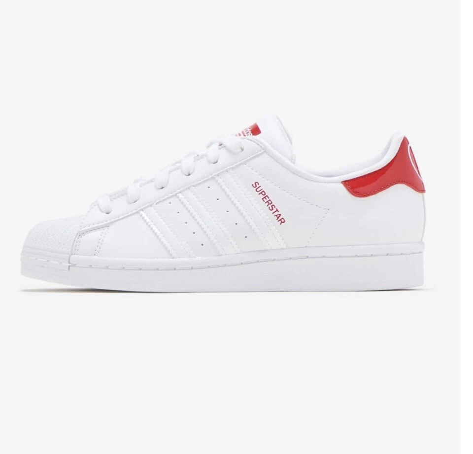 pelota Hacer la vida Diálogo New Adidas Kids Superstar EL I Sneakers Red Heart 10k | eBay