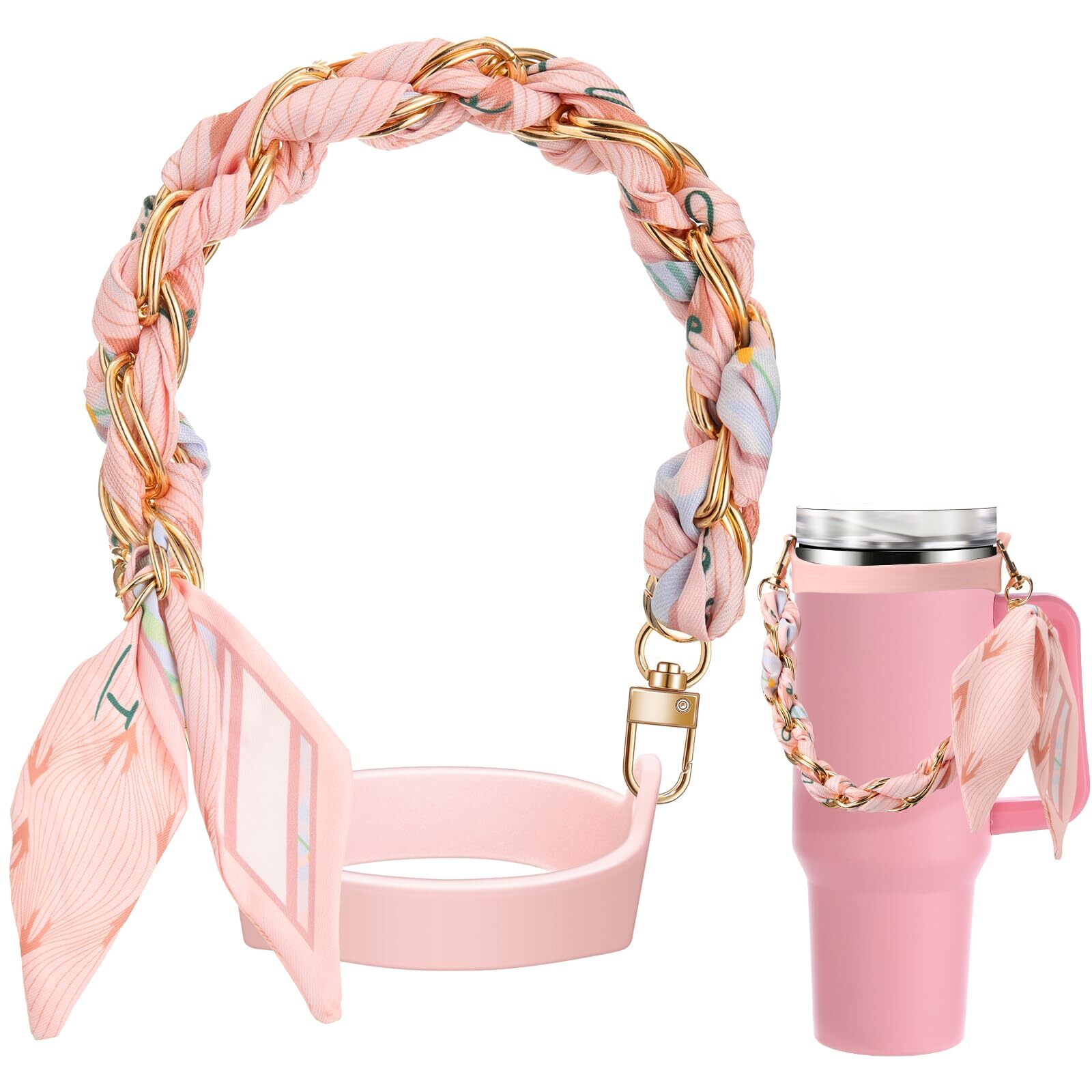 Water Bottle Handle with Strap Silicone Water Bottle Sling Holder Carrier Fit...