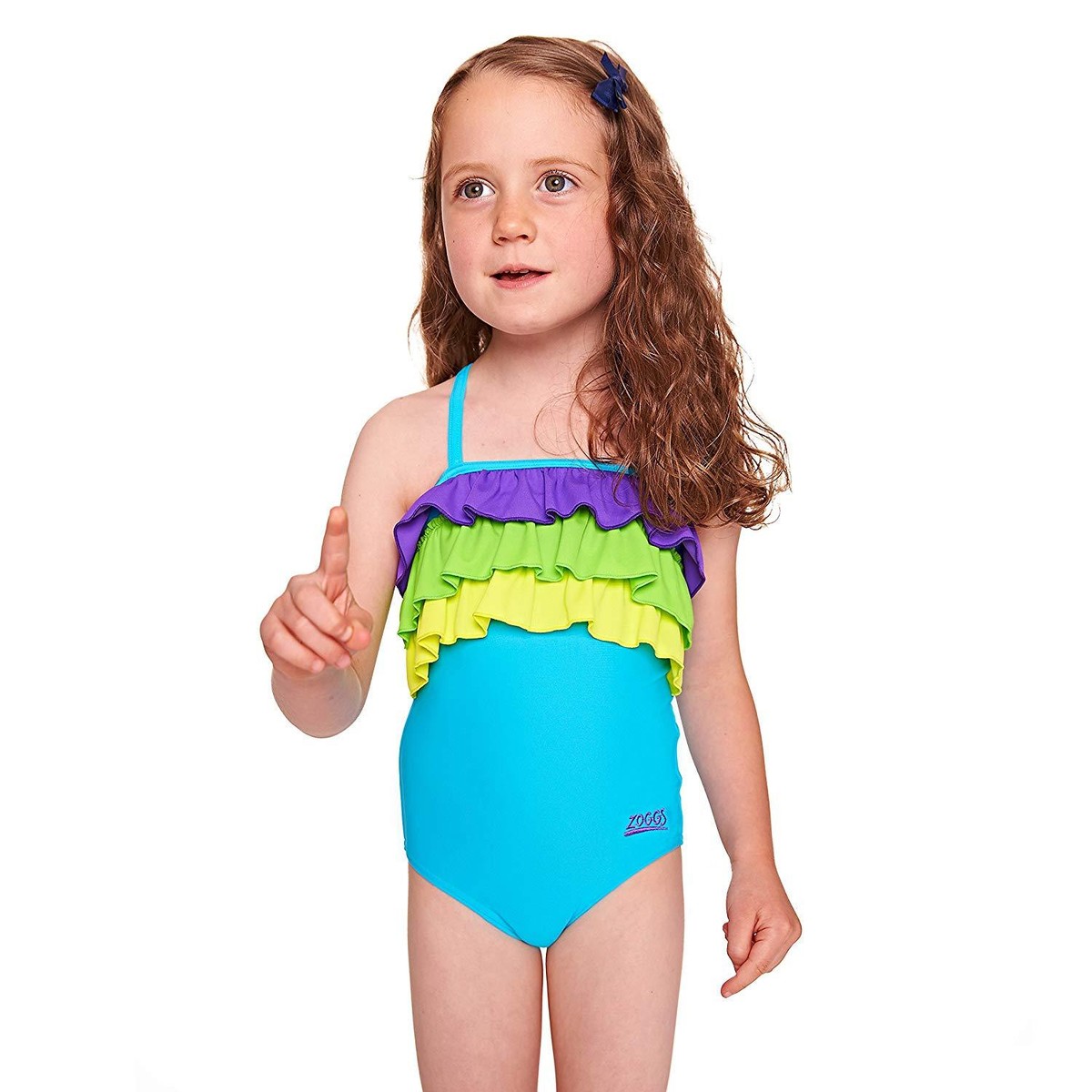 Zoggs Girls Mermaid Flower Ruffle Swimsuit (1-2 Years) | eBay