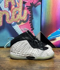 Nike Little Posite One Warped Grid size 7c color Black/Black-Platinum Tint