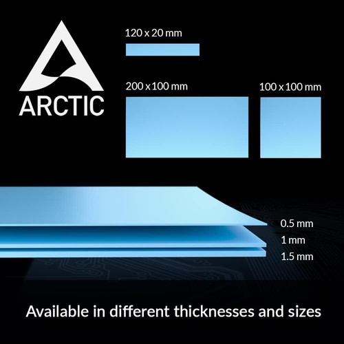 ARCTIC TP-3 Premium Performance Thermal Pad 200 x 100 x 1.0 mm (2 Pieces) - Afbeelding 6 van 7