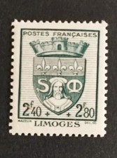 SORTI ALBUM FRANCE 1942 SECOURS NATIONAL ARMOIRIES LIMOGES 560 NEUF*