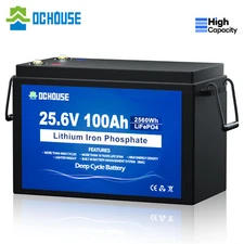 24V 100Ah LiFePO4 Lithium Battery BMS Solar Deep Cycle RV Camper Marine RV