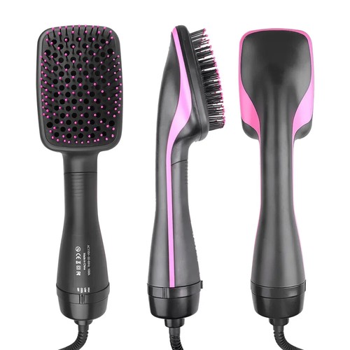 Hot Air Comb Hair Dryer Brush Blower Electric Blow Hair Straightener...