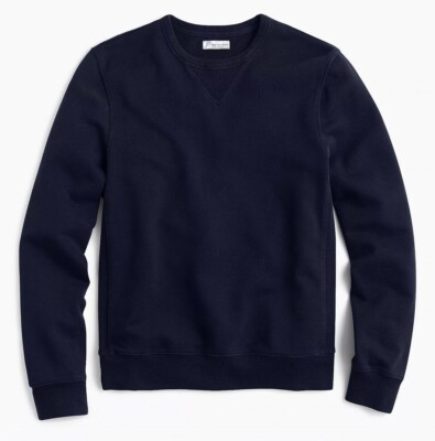 JCREW sweatshirt navy french terry dark blue plain basic crewneck