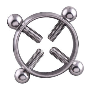 Stainless Steel Barbell Screw Circle Nipple Shield Ring Body  Piercing Jewe HU 