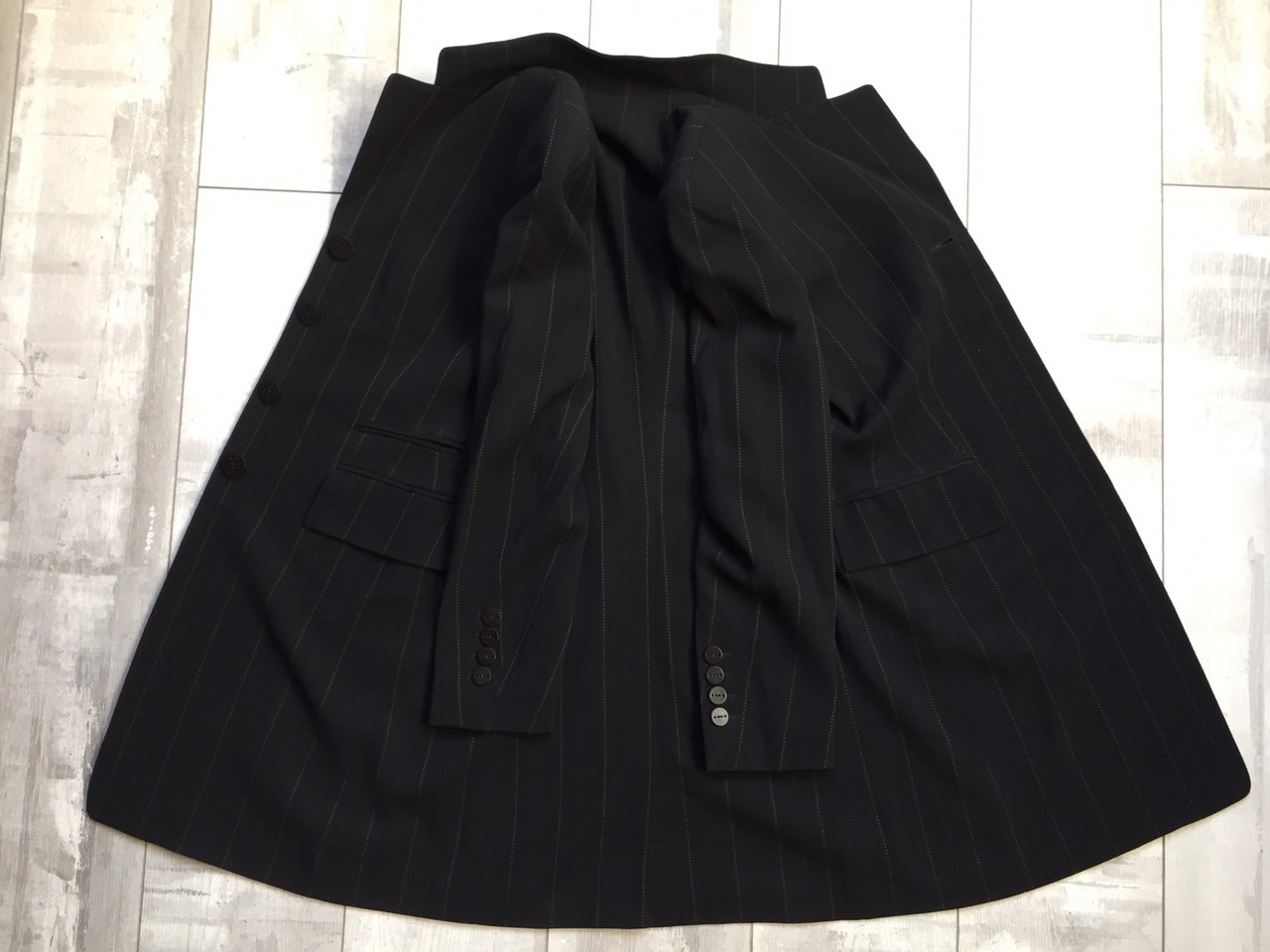 ESCADA ELEMENTS STRIPED WOOL COAT JACKET34 US4 XS - image 10