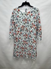 Loft Dress Women’s Sz 10 Multicolor Rayon Long Sleeve Floral Pockets
