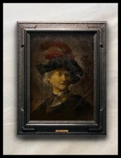 HOLIDAY SALE!!  **  VERY RARE Rembrandt Van Rijn Painting - small- antique