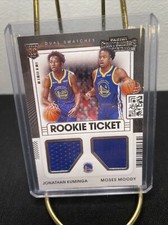 2022 Panini Contenders Jonathan Kuminga Moses Moody Rookie Ticket Dual Swatches 