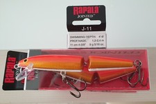 RAPALA JOINTED 11 cm 9 gr FLOATING J-11  GFR COL. GOLD FL RED FIUME LAGO SILURO