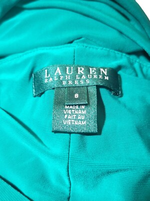 NEW W/O TAGS* LAUREN RAPLH LAUREN GREEN KNOT DRESS SIZE 8 RN#41381 CA#56658  | eBay