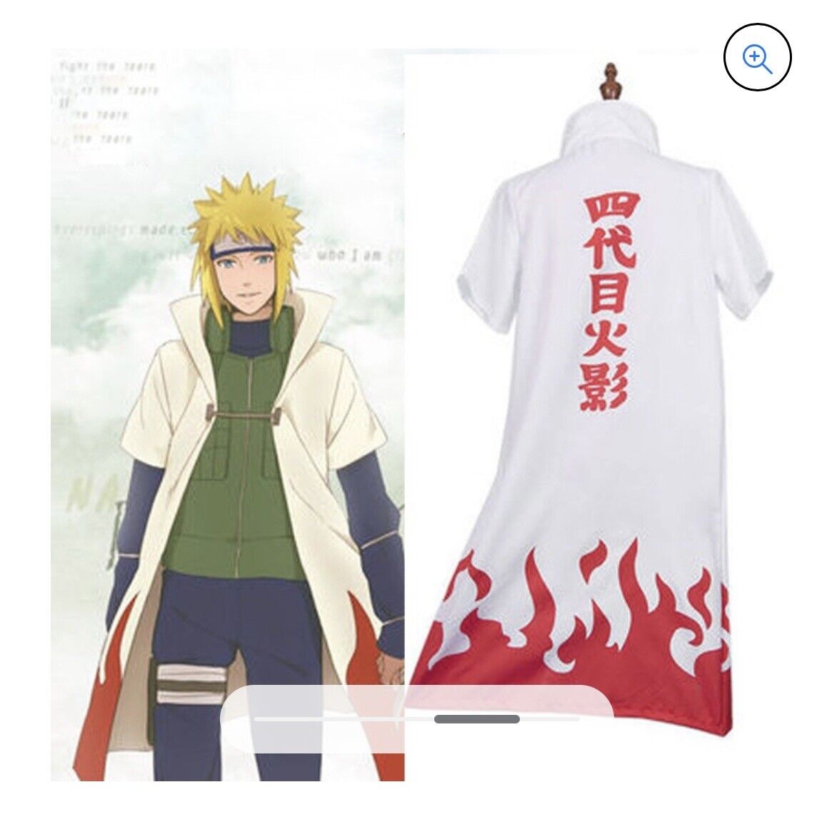 Wholesale Anime Naruto Cosplay Cloak Costume Namikaze Minato 4th