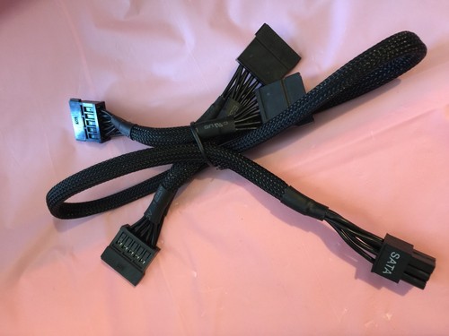 eVGA Supernova 6 Pin auf 4x SATA TREIBER NETZKABEL, ORIGINAL - Bild 5 von 5