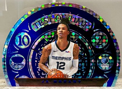JERSEY # MATCH! 2020-21 Crown Royale Test Of Time Ja Morant 12/75! GRIZ (1/1)!