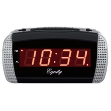 30240 Equity by La Crosse AC Powered Super Loud 0.9" Red LED Digital Alarm Clock