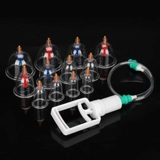12 Pcs Vacuum Cupping Set Massager Cans Suction Cups Set Acupuncture Physical