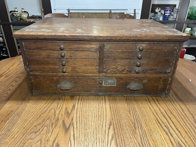 Antique Oak 1800s Post Office Stamp Money Cabinet Solid Oak Original Keys Lock
