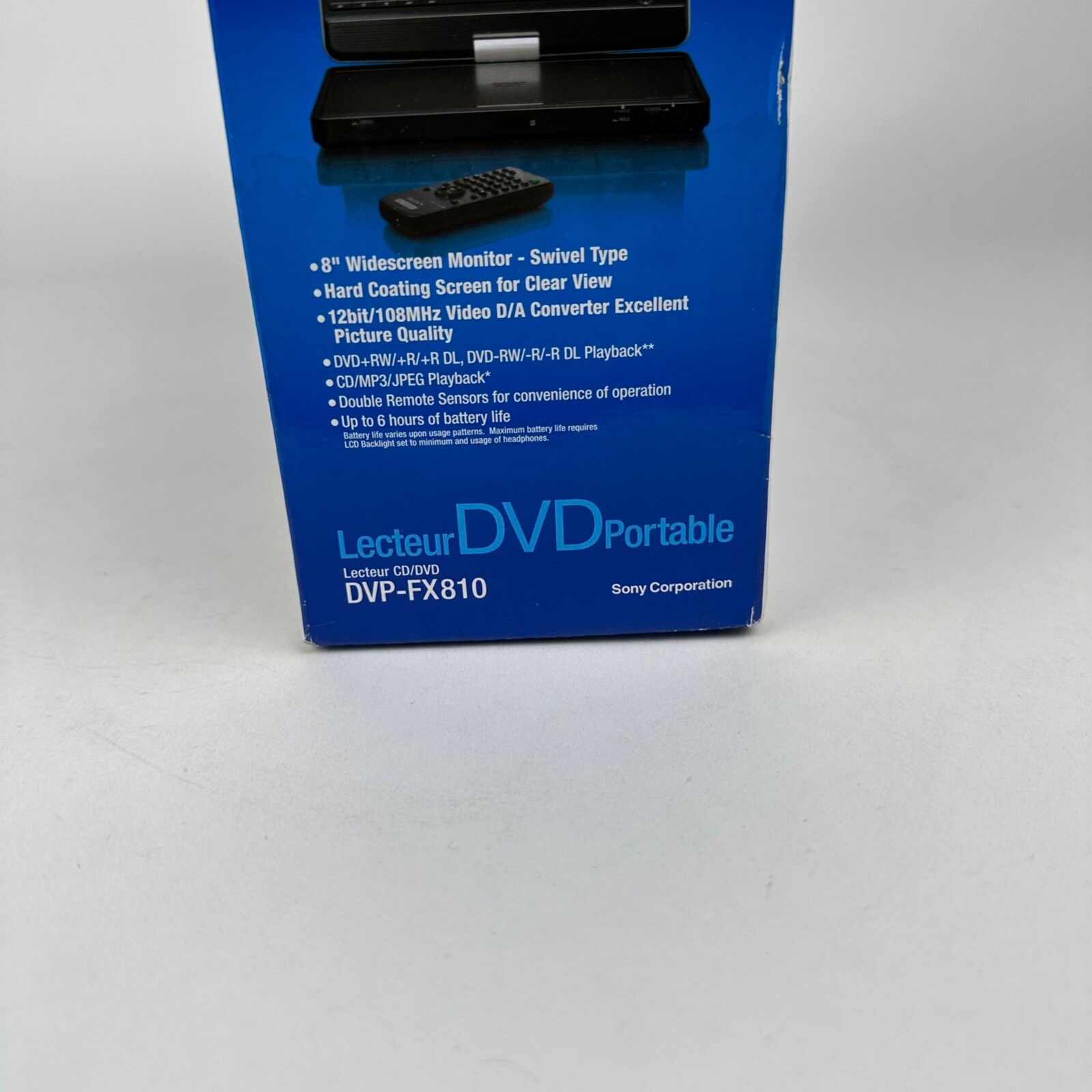 Sony DVPFX810 Portable DVD Player 8" Widescreen LCD Swivel Screen New