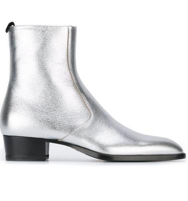 silver pointed boots