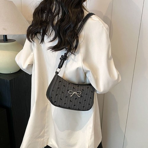 Wave Point Bow Wave Point Underarm Bag Bowknot Crossbady Bag Women