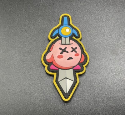 Castle x Grayscale Smashed Brothers Gear Impaled Kirby EDC PVC Pouch Patch