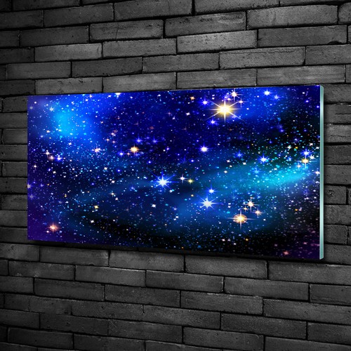 Tableau Tulup New York De Nuit 100x50 Cm Sur Verre Trempé - Noir Moderne