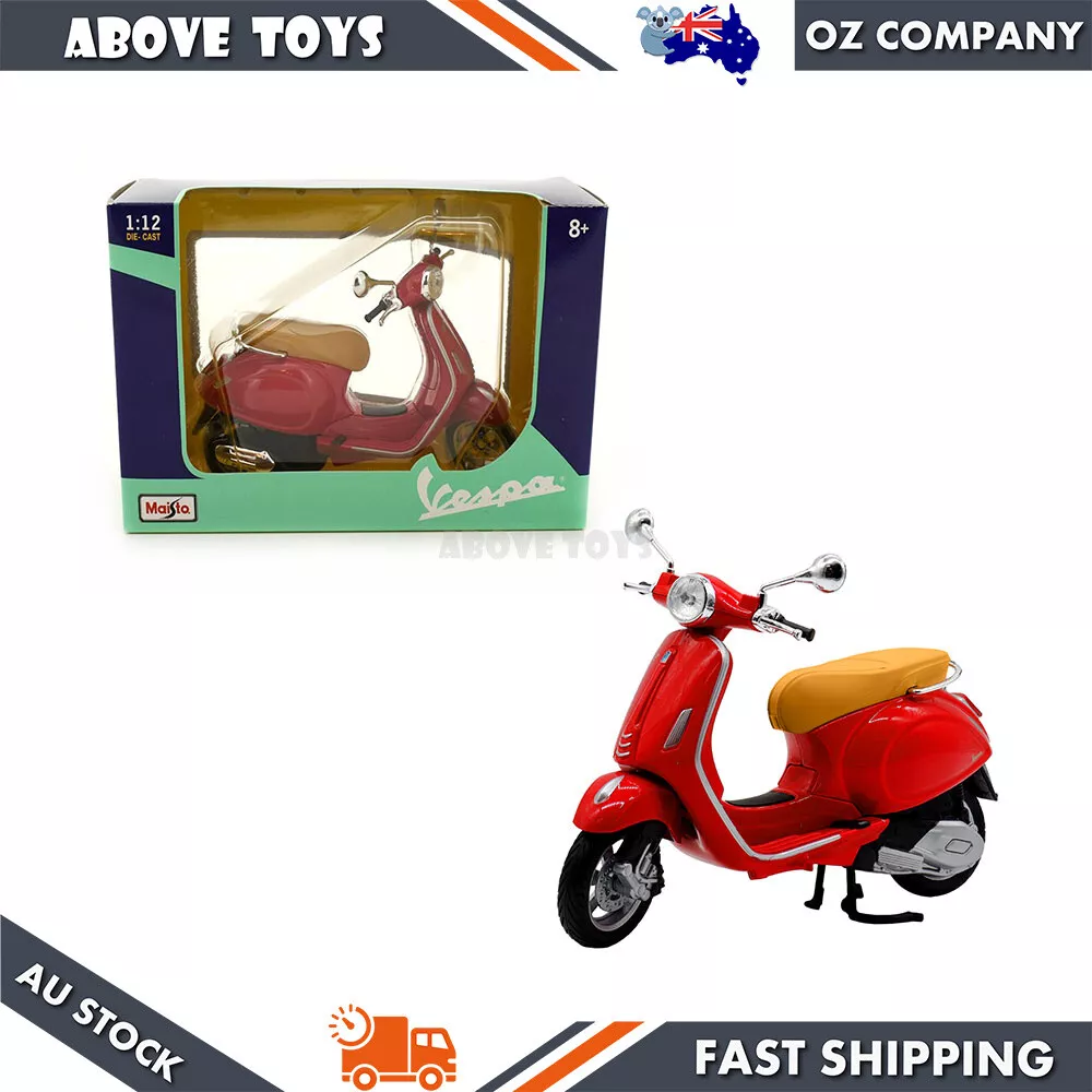 Maisto 1 12 Scale Vespa Primavera 150 Red Diecast Scooter Model Collectible