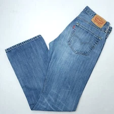 Levi's 527 Jeans Mens 33x32 Blue Denim Boot Cut Western Rancher Cowboy Grunge