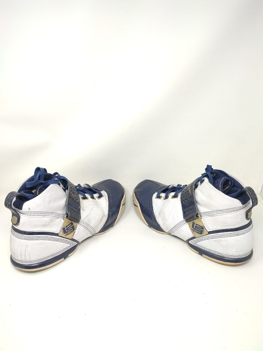 Nike Lebron 5 Zoom White Navy Metallic Gold 11 10 45 29 Sneakers