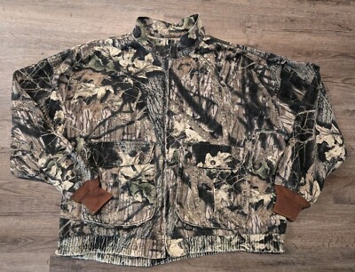 vtg MOSSY OAK BREAKUP Lightweight Bomber Jacket Zip USA